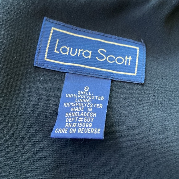 Laura Scott Black Career Dress Suit | Sleeveless Dress + Blazer | Size 8 - Picture 10 of 10